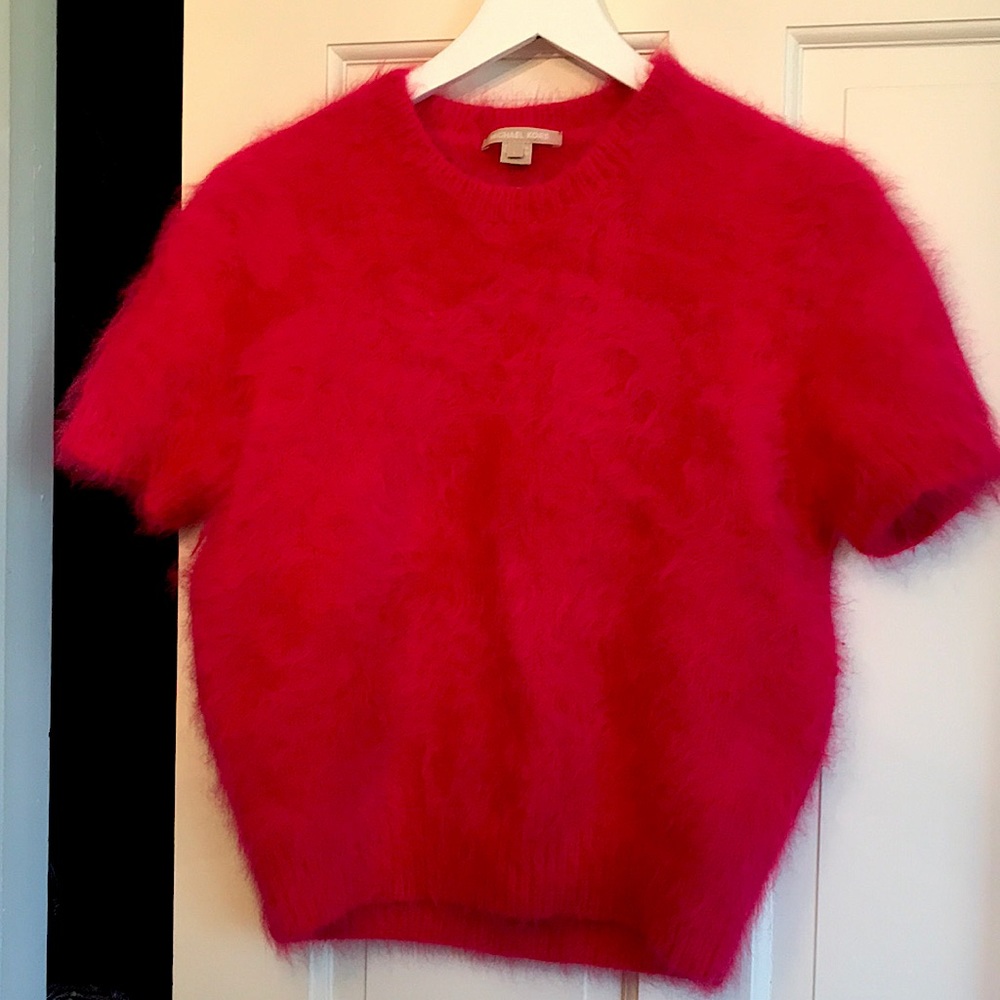 Michael Kors hot pink angora sweater